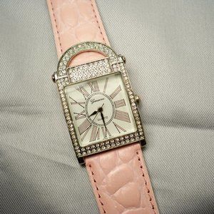 New Genevex Crystals, Pastel Pink Band Watch